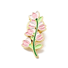 Broche en émail fleur, broche en alliage d'or clair pour vêtements de sac à dos