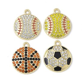 Подвески из эмали и сплава, со стразами, без свинца, без кадмии и без никеля