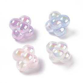 Opaque Acrylic Beads, with Glitter Powder, AB Color, Cloud