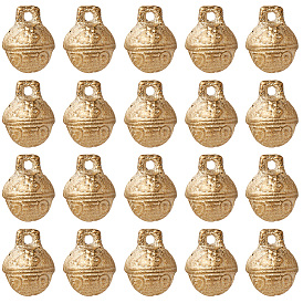 30шт латунные подвески в виде колокольчиков, круглый с тигром лицом, без никеля 