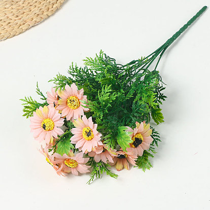 Simulation artificial flower small daisy plastic fake flower small chrysanthemum indoor and outdoor decoration artificial flower