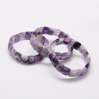 Faceted Gemstone Beads Stretch Bracelets