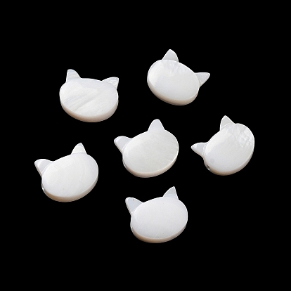Natural Freshwater Shell Beads, Cat Head Shape