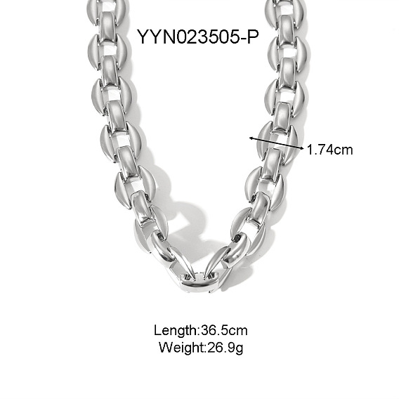 304 Овальные звенья из нержавеющей стали для унисекс, цвет нержавеющей стали