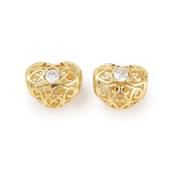 Стойка металлическая латунная микропрофилированная кубическая циркония подвески, долговечный, без свинца и без кадмия, сердце прелести