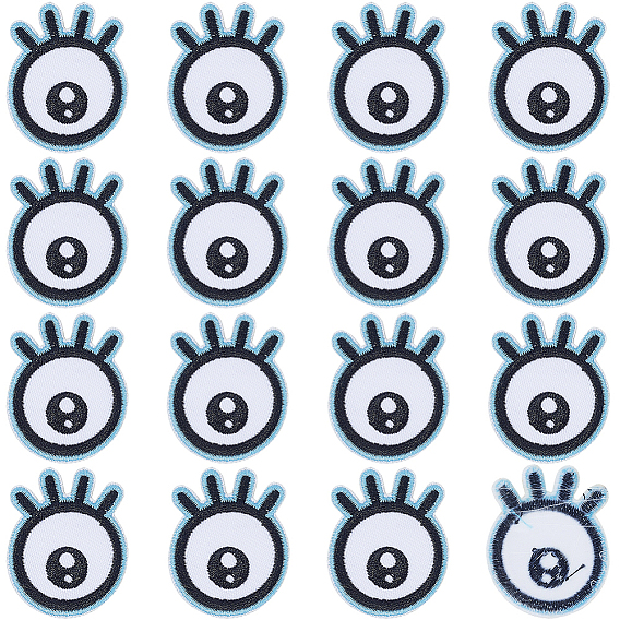 15шт. нашивки из полиэстера с компьютерной вышивкой, аксессуары для костюма, глаз/ресница