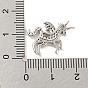 925 Sterling Silver Micro Pave Cubic Zirconia Pendants, Unicorn