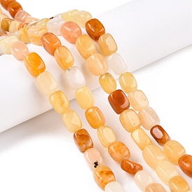 Natural Topaz Jade Beads Strands, Cuboid