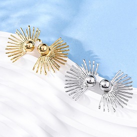 304 из нержавеющей стали серьги, солнце, ионное покрытие (ip)