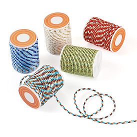 5Rollen 5 Farben 4-lagige Polycotton-Kordel mit Metallicfaden, handgemachtes Makramee-Baumwollseil, für String Wandbehänge Pflanzenaufhänger