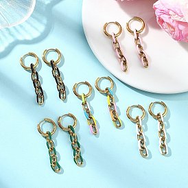 Серьги из 304 нержавеющей стали, подвеска-цепочка с кабелем, золотые