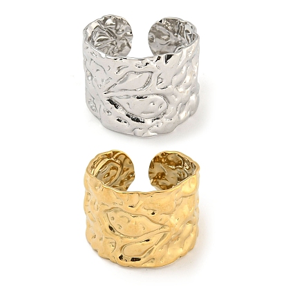 Ионное покрытие (IP) 304 Текстурированное открытое кольцо манжеты из нержавеющей стали, широкое кольцо для женщин