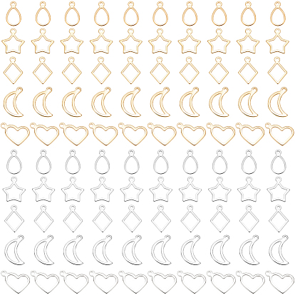 120шт 10 стили 304 подвески из нержавеющей стали, разнообразные