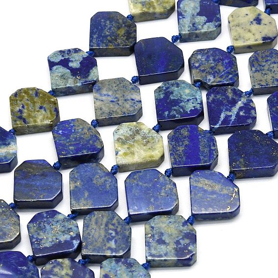 Natürlicher Lapislazuli Perlenstränge, diamantförmig