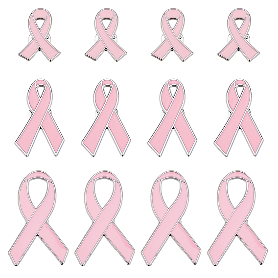 12 шт. 3 стили осведомленность лента тема эмалированные значки, сплав для рюкзаков