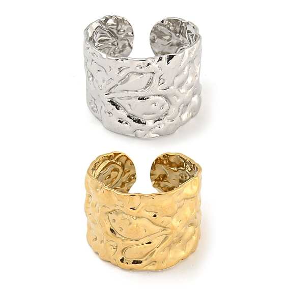 Ионное покрытие (IP) 304 Текстурированное открытое кольцо манжеты из нержавеющей стали, широкое кольцо для женщин