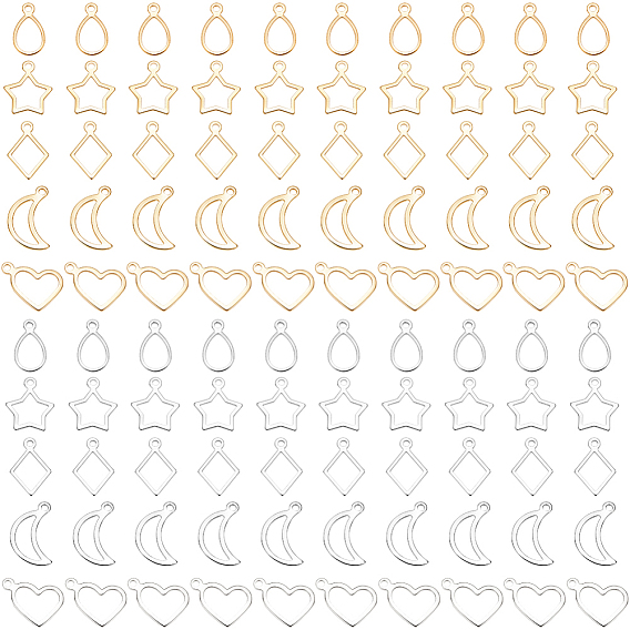 120шт 10 стили 304 подвески из нержавеющей стали, разнообразные