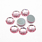Acrylic Rhinestone Flat Back Flat Back Cabochons, Faceted, Bottom Silver Plated, Half Round/Dome