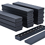 15Pcs Rhombus Textured Cardboard Jewelry Necklace Boxes, with Black Sponge, for Jewelry Gift Packaging, Rectangle