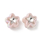 Baking Painted Acrylic & Rhinestone Beads, Star, Faceted