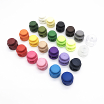 Nylon Cord Locks Clip Ends, Double Hole Drawstring Stopper Fastener Buttons