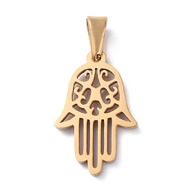 Pendentifs en acier inoxydable, hamsa main / main de fatima / main de miriam