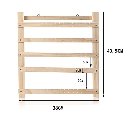 Soporte de exhibición de almacenamiento de soporte de arete de madera maciza, Rectángulo