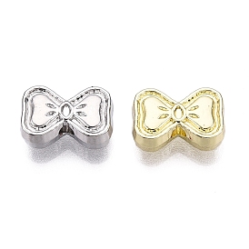 Rack Plating Alloy Beads, Cadmium Free & Nickel Free & Lead Free, Bowknot