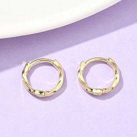 Серьги-кольца из латуни с закрученными концами, стойки покрытие, без свинца и без кадмия, долговечный