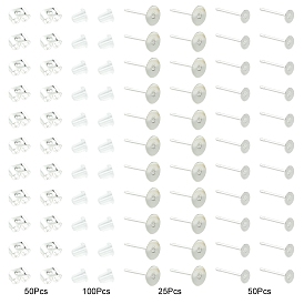 304 Выводы серьги из нержавеющей стали шпилька, плоско-круглые, с пластиковыми и 304 ушными гайками из нержавеющей стали