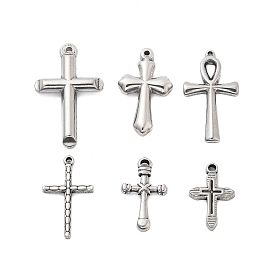 304 Stainless Steel Pendants, Cross Charm