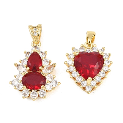 Латунные микро проложить кубического циркония подвески, золотые