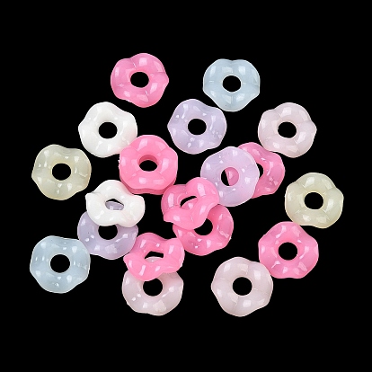 Пластиковые европейские бусины, бусины с большим отверстием, имитация желе, поворотный диск