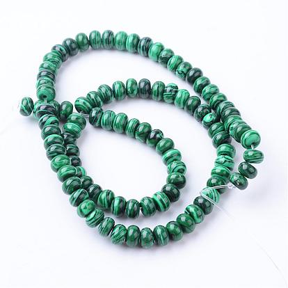 Synthetic Malachite Bead Strands, Rondelle
