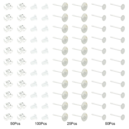 304 Выводы серьги из нержавеющей стали шпилька, плоско-круглые, с пластиковыми и 304 ушными гайками из нержавеющей стали