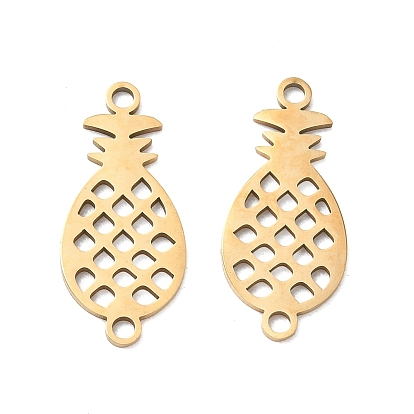 304 Stainless Steel Connector Charms, Pineapple Links
