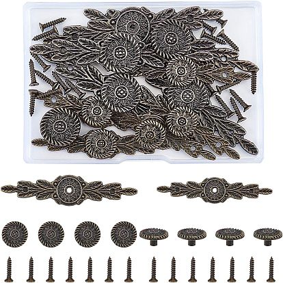Kastengriffe aus Zinklegierung, mit Eisenschraube, für Schmuckschatulle Dekoration, Bleifrei und cadmium frei