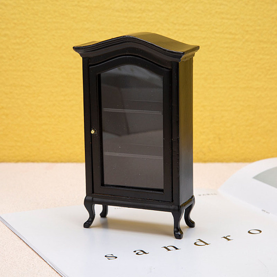 Мини-модель деревянного шкафа, аксессуары для кукольного домика с микро-ландшафтом, притворяясь опорными украшениями