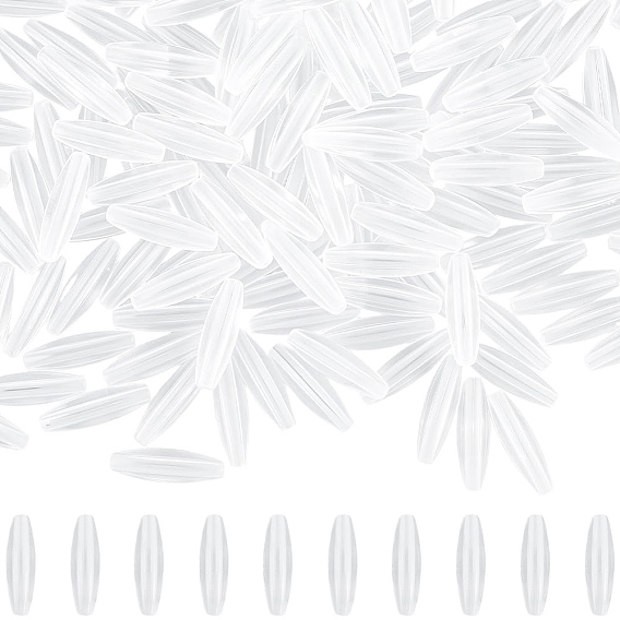 160Pcs Transparent Acrylic Beads, Rice