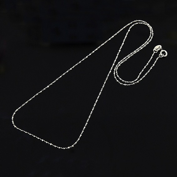 Модные унисекс 925 цепочки из стерлингового серебра, с застежками пружинного кольца, тонкая цепь