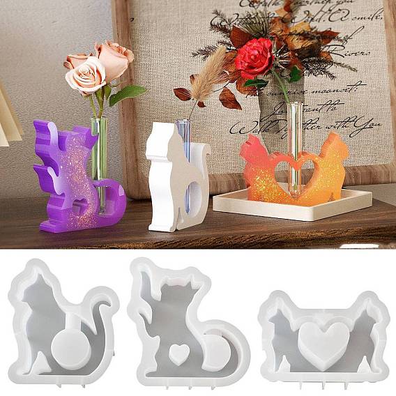 Силиконовые формы, формы для литья смолы, для уф-смолы, изготовление ювелирных изделий из эпоксидной смолы, форма кошки