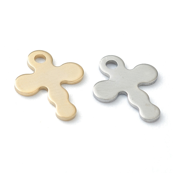 304 Stainless Steel Tiny Cross Charms, Laser Cut