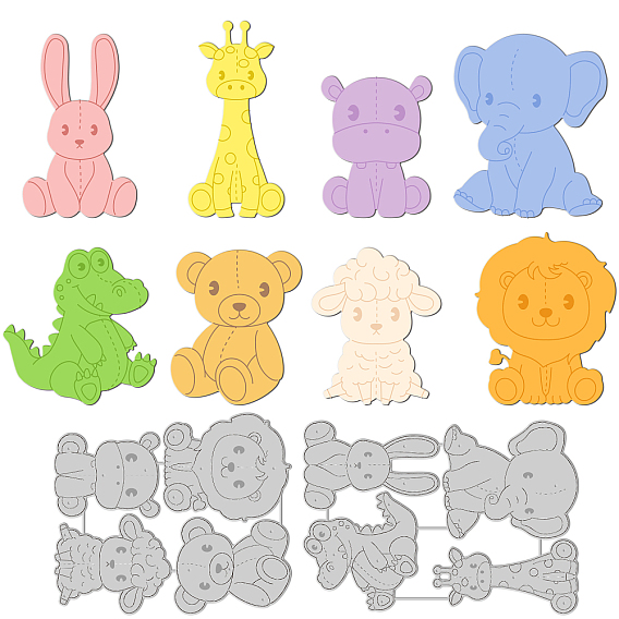 Кукла тема трафареты для резки углеродистой стали, для diy scrapbooking, Фотоальбом, декоративная бумага для тиснения, цвет нержавеющей стали, животное рисунок