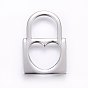 304 Stainless Steel Pendants, Padlock with Heart