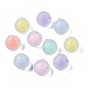 Transparent Acrylic Beads, Frosted, Bead in Bead, Strawberry
