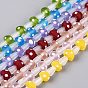 Hebras de cuentas de cristal de murano hechas a mano heladas, seta