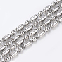304 Stainless Steel Ball Chains, with Spool, Oval and Round