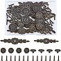 Zinc Alloy Box Handles, with Iron Screw, For Jewelry Box Decoration, Lead Free & Cadmium Free