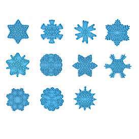 DIY Christmas Snowflake Pendant Food Grade Silicone Molds, Resin Casting Molds, for UV Resin, Epoxy Resin Jewelry Making