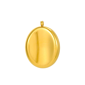 304 подвески из нержавеющей стали, овальные амулеты, ионное покрытие (ip)